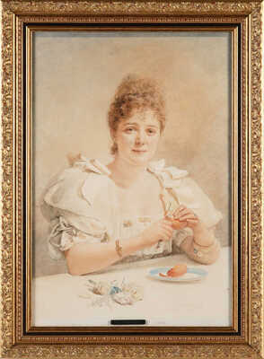 Бобров Виктор Алексеевич. Девушка с апельсином 